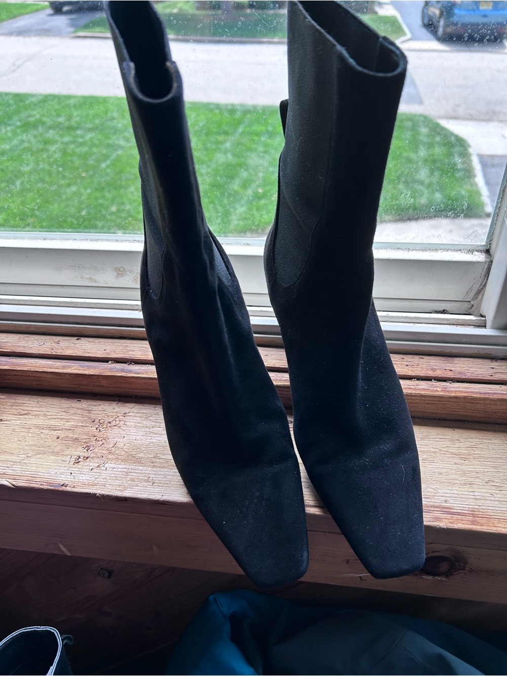 Toteme Black Stretch Sock Heeled Ankle Boots